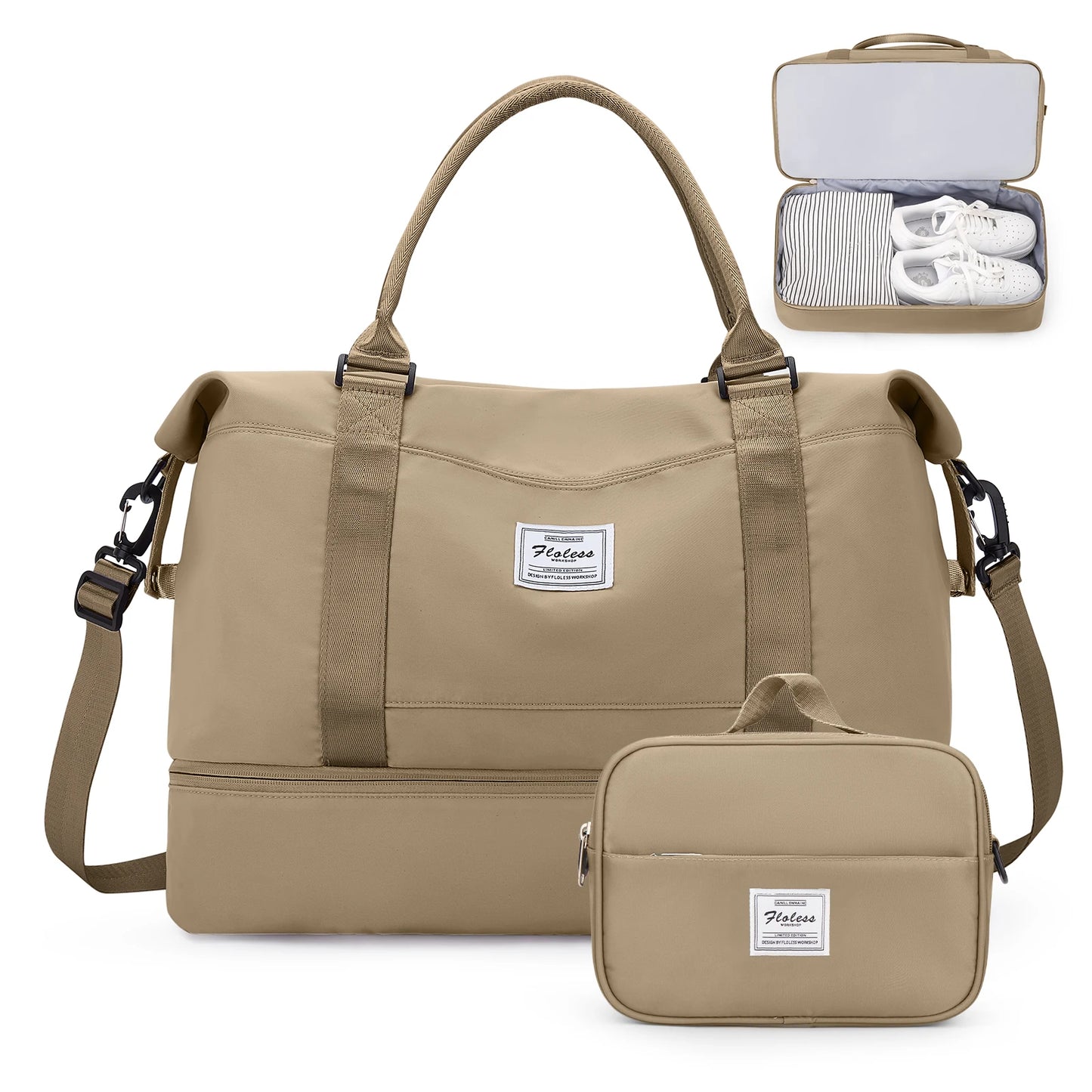 Weekender Bags for Women Personal Item Travel Bag with Shoes Compartment Overnight Travel Duffel Bag with Toiletry Bag Gym Bag