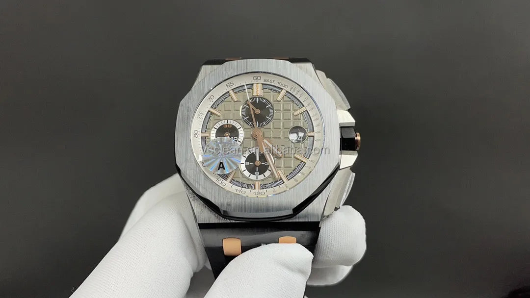 HB Factory New Luxury Men's Women's Watches 26400 Oakk Chronograph Automatic Mechanical Movement 44MM White Dial Ceramic Bezel