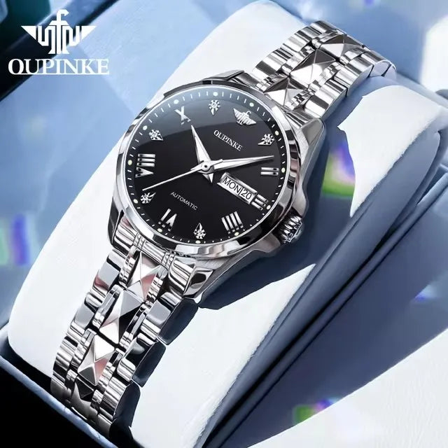 OUPINKE 3171 Women's Watches Fashion Tungsten Steel Sapphire Brand Waterproof Automatic Mechanical Watch Elegant Watch Women
