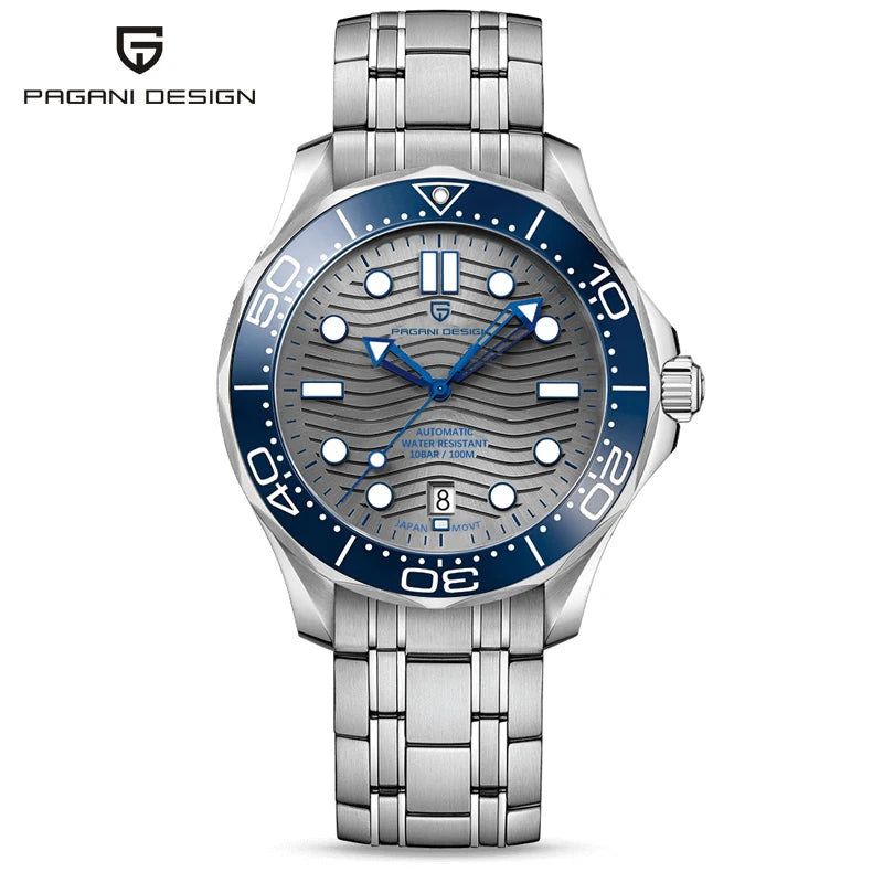 PAGANI DESIGN Men's Watches Luxury NH35 Automatic Watch For Men Mechanical Wristwatches Sapphire Mirror Ceramic Bezel Man Gifts