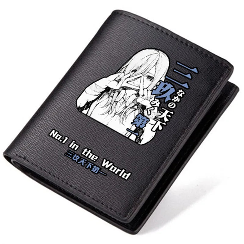 Hot Anime The Quintessential Quintuplets Nakano Miku Kawaii Women Long Purse Pu Leather Wallet ID Card Holder Girl Coin Purse