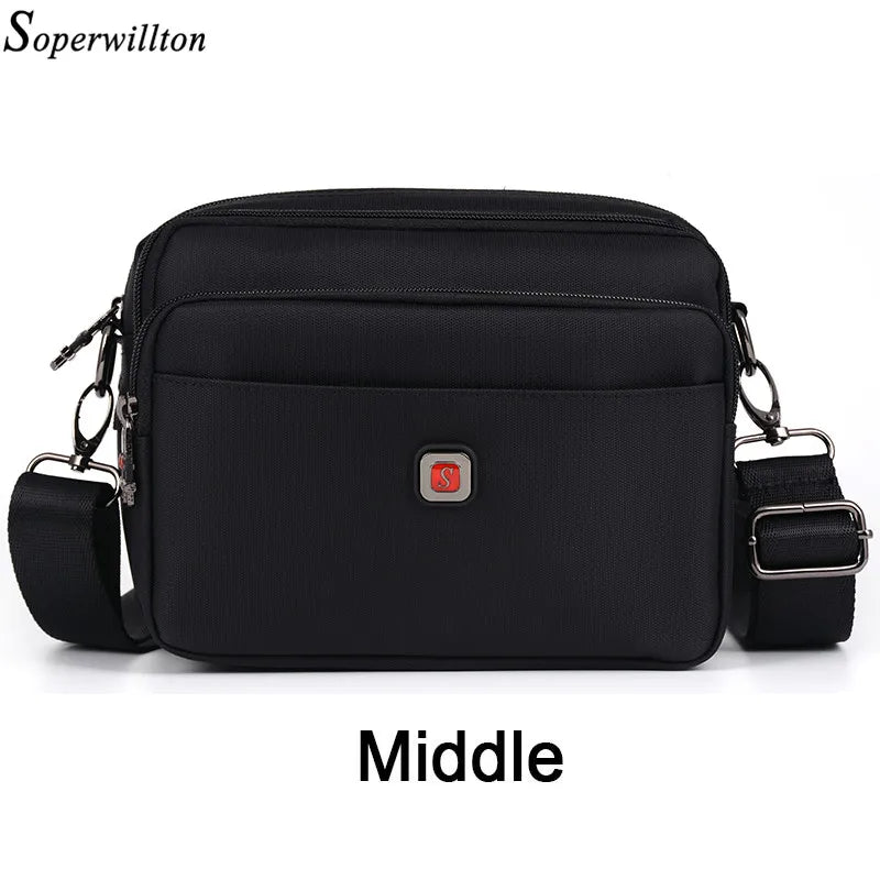Soperwillton Men's Bag Male Shoulder Bag Oxford Messenger Horizontal Bag Crossbody Man Famous Brand Design Bolsa Masculina #1053