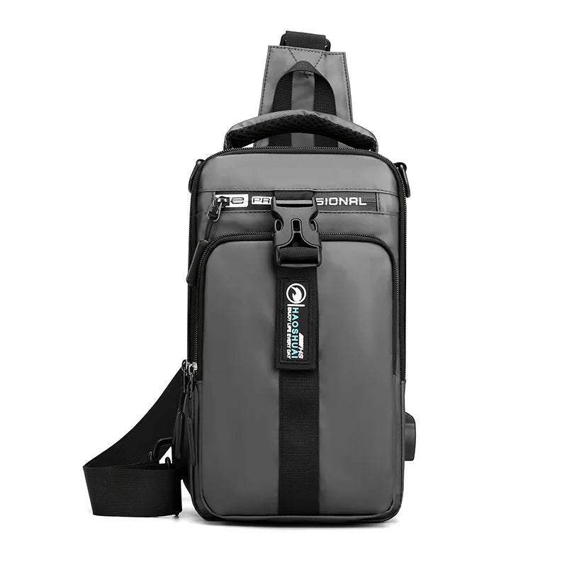 YoReAi New Multifunction Crossbody Bag for Men Anti-theft Shoulder Messenger Bags Male Waterproof Charging USB Bag Casual Tote