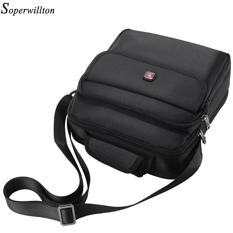 Soperwillton Men's Bag Totes Handbag Waterproof Heavy Protective Cotton Oxford Men Messenger Bags Shoulder Bag Male Female #1057