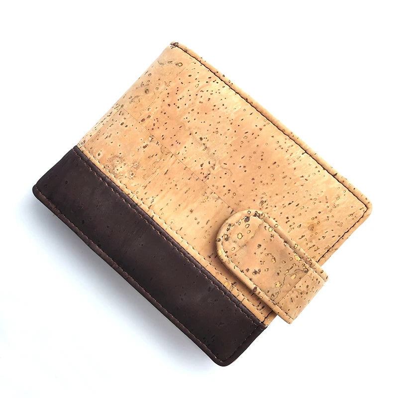 Rustic Men Cork Wallet Bifold Eco Friendly Cork Card Wallet