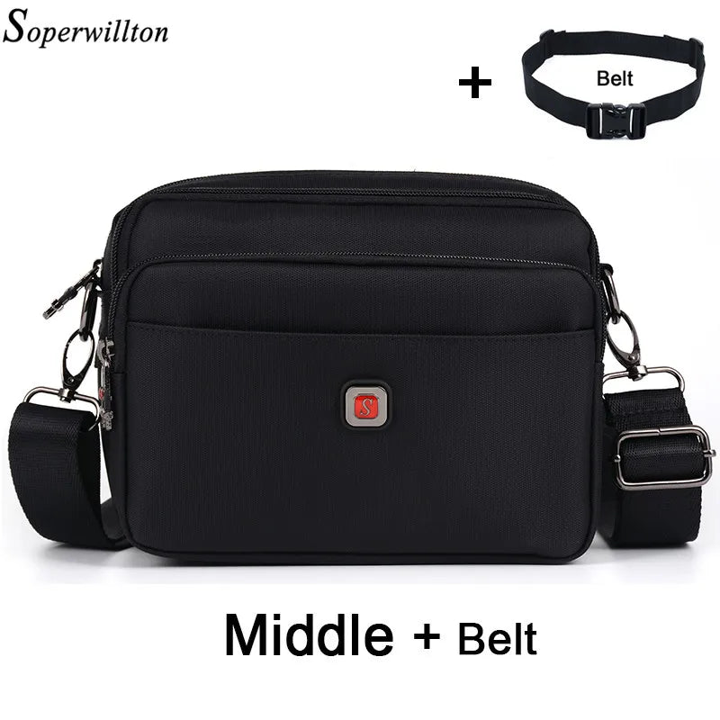 Soperwillton Men's Bag Male Shoulder Bag Oxford Messenger Horizontal Bag Crossbody Man Famous Brand Design Bolsa Masculina #1053