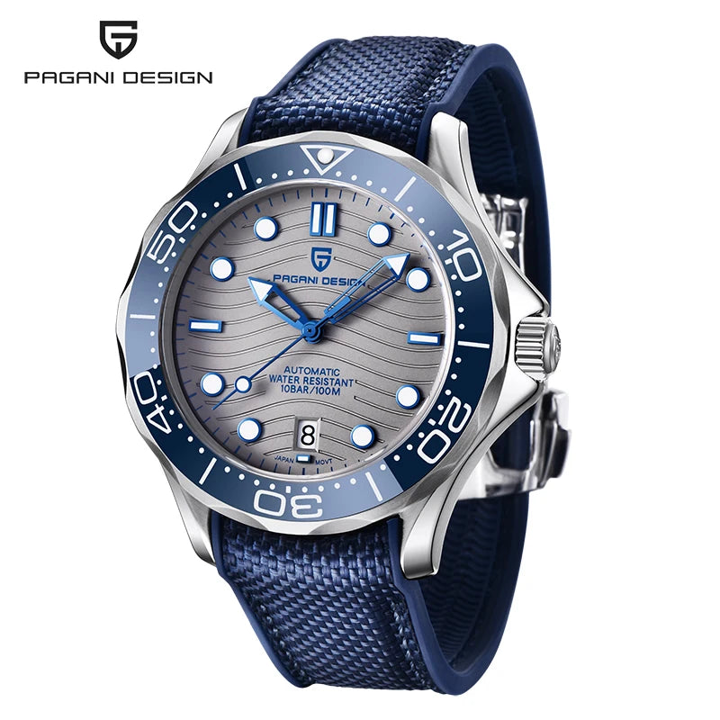 PAGANI DESIGN Men's Watches Luxury NH35 Automatic Watch For Men Mechanical Wristwatches Sapphire Mirror Ceramic Bezel Man Gifts