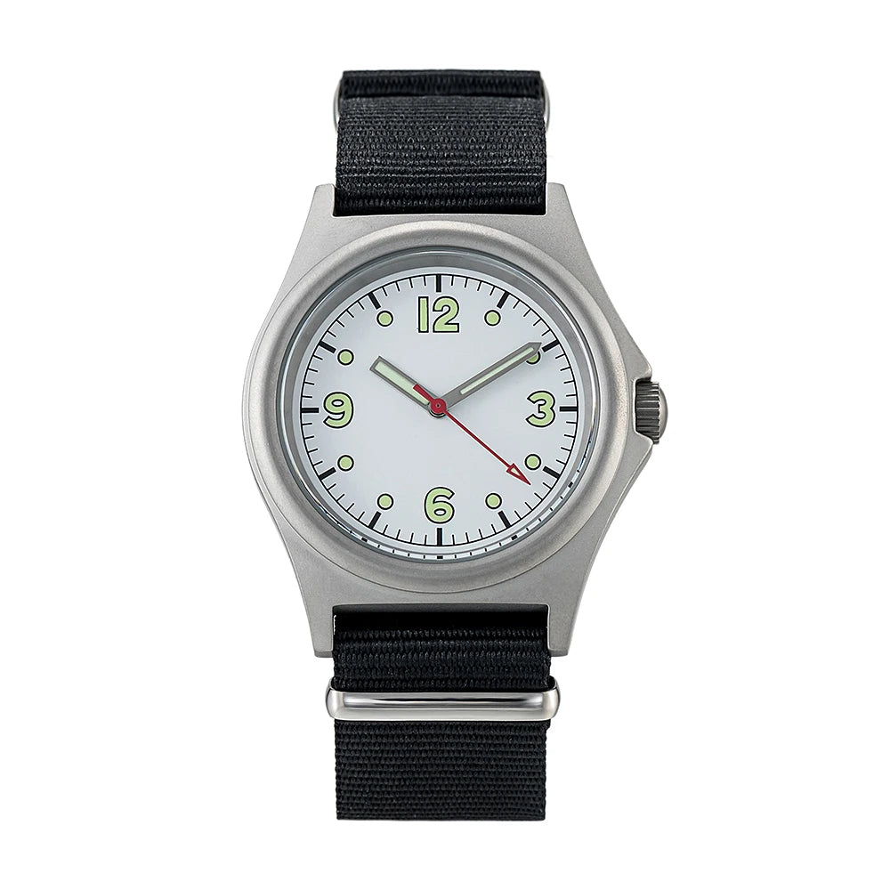 QM Quartz Watch 38mm Miyota Japan Movement Steel Pathfinder MWC Military Army Matt Steel Finish New in Luminous 8018 Waterproof