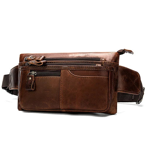 WESTAL Men's Waist Bags Genuine Leather Men's Belt Bag Fanny Pack Male Waist Pack Money Belt Hip Bag Man Belts Pouch Bags 8953
