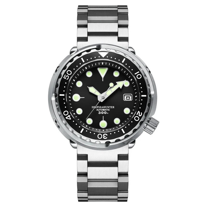 ADDIESDIVE Tuna Series Watch Blue Dial 316L Stainless Steel Watch Sapphire Crystal 300m Diving Watch C3 Super Luminous Hands