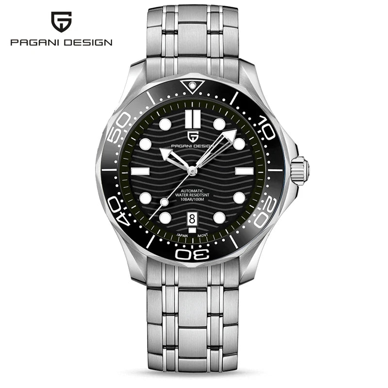PAGANI DESIGN Men's Watches Luxury NH35 Automatic Watch For Men Mechanical Wristwatches Sapphire Mirror Ceramic Bezel Man Gifts