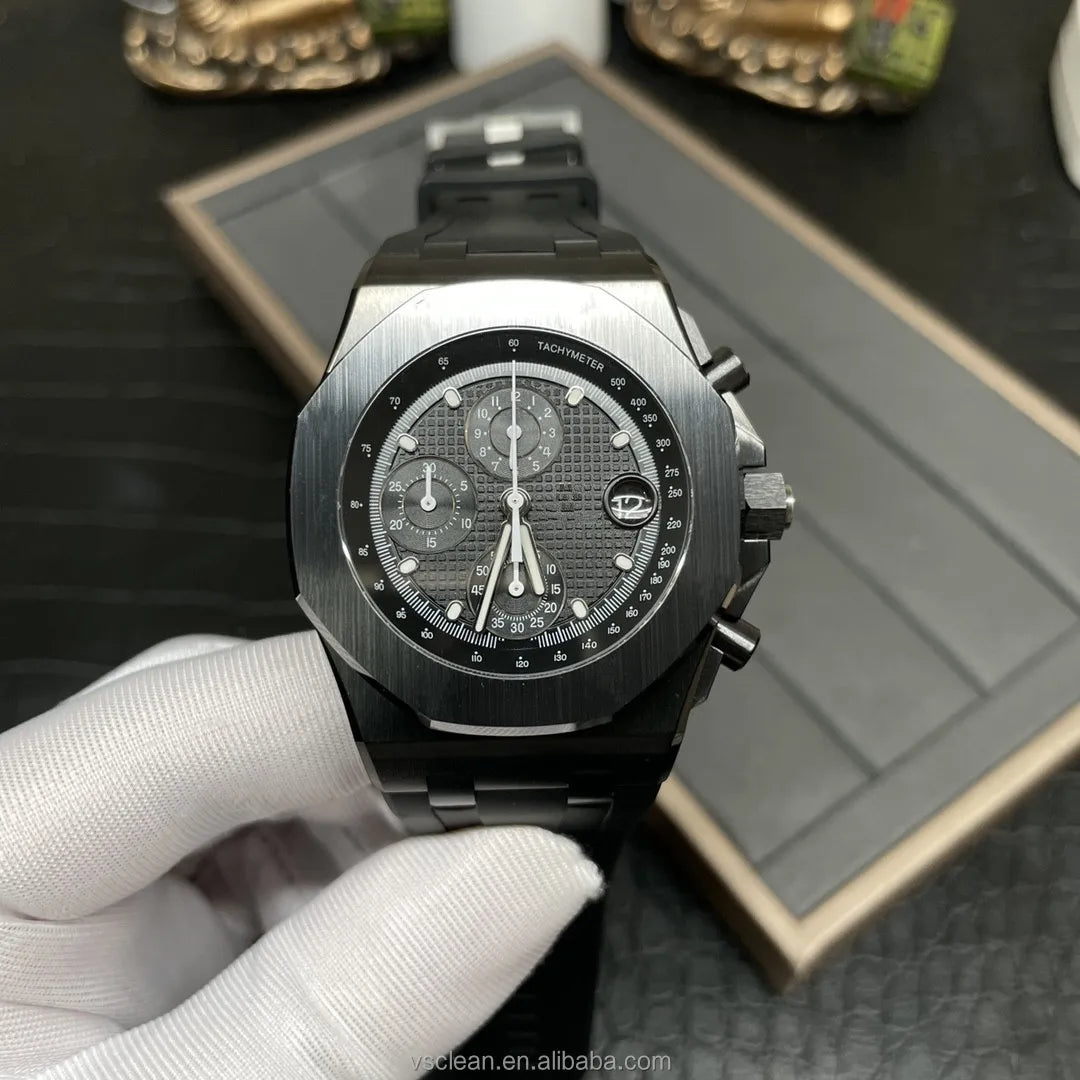 HB Factory New Luxury Men's Women's Watches 26400 Oakk Chronograph Automatic Mechanical Movement 44MM White Dial Ceramic Bezel