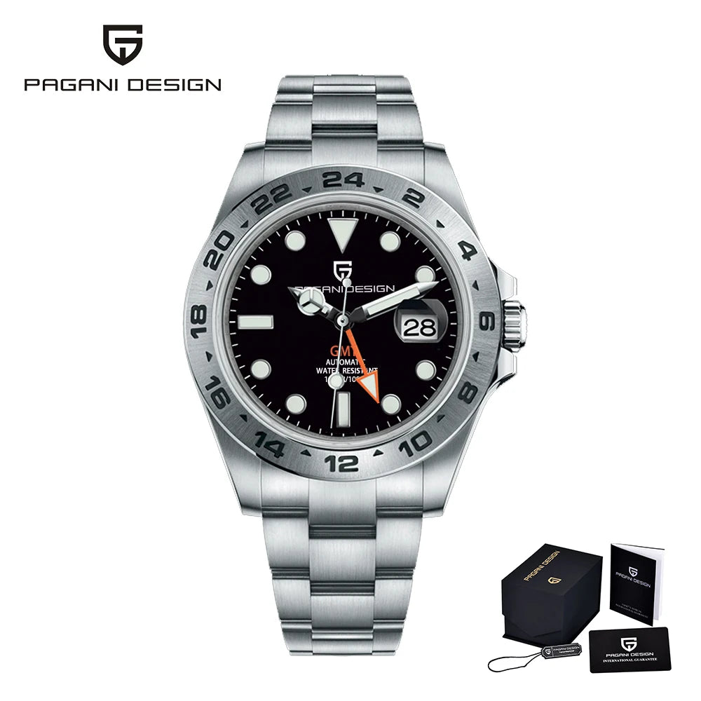 2025 New PAGANI DESIGN Men Mechanical Watches Top Brand Luxury GMT Automatic Watches Men Waterproof Wristwatch Relogio Masculino