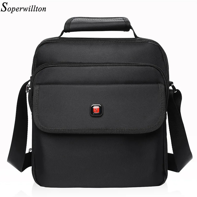 Soperwillton Men's Bag Totes Handbag Waterproof Heavy Protective Cotton Oxford Men Messenger Bags Shoulder Bag Male Female #1057