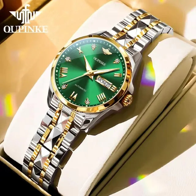 OUPINKE 3171 Women's Watches Fashion Tungsten Steel Sapphire Brand Waterproof Automatic Mechanical Watch Elegant Watch Women