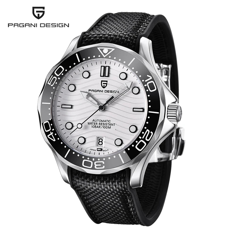 PAGANI DESIGN Men's Watches Luxury NH35 Automatic Watch For Men Mechanical Wristwatches Sapphire Mirror Ceramic Bezel Man Gifts