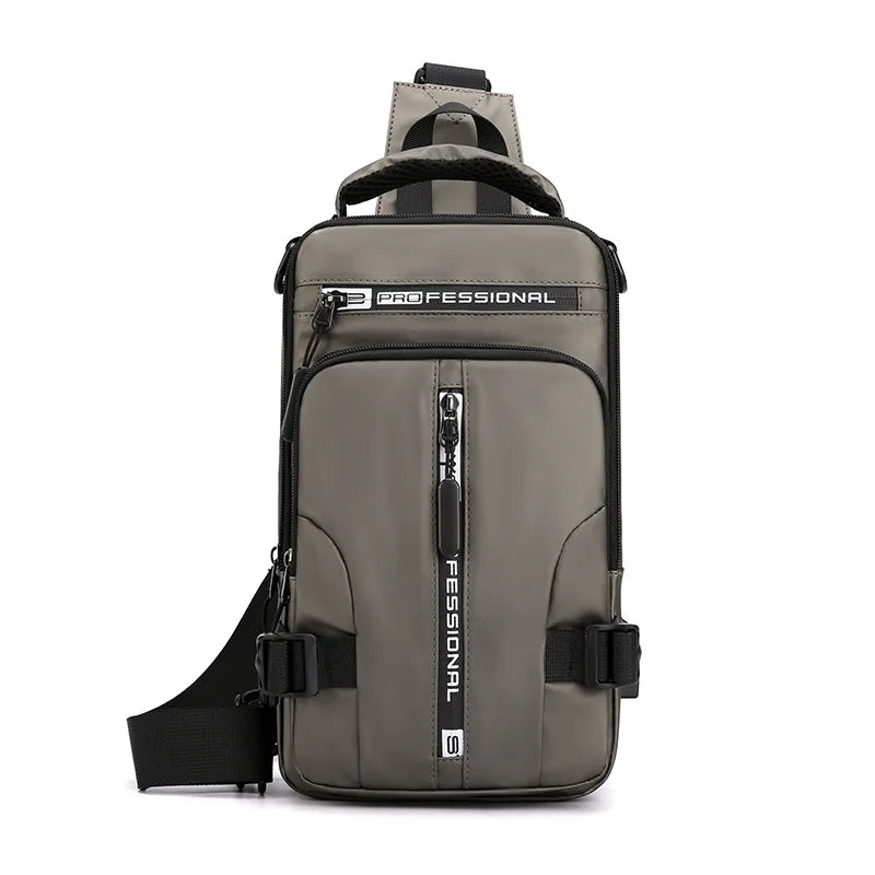 YoReAi New Multifunction Crossbody Bag for Men Anti-theft Shoulder Messenger Bags Male Waterproof Charging USB Bag Casual Tote