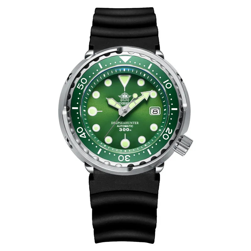 ADDIESDIVE Tuna Series Watch Blue Dial 316L Stainless Steel Watch Sapphire Crystal 300m Diving Watch C3 Super Luminous Hands