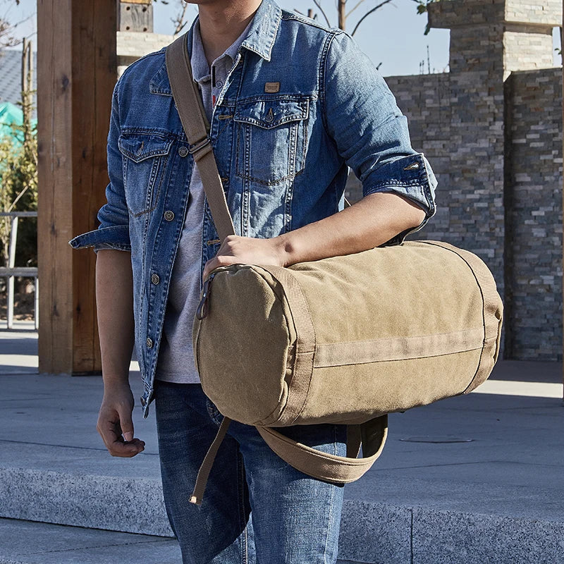 DIDABEAR Canvas Travel Bag Men Handbags Male Designer Large Capacity Leisure Shoulder Bags Man Multifunction Mountaineering Bag