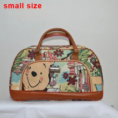 Women Travel Bags 2024 Fashion Pu Leather Large Capacity Waterproof Print Luggage Duffle Bag Casual Travel Bags PT1083