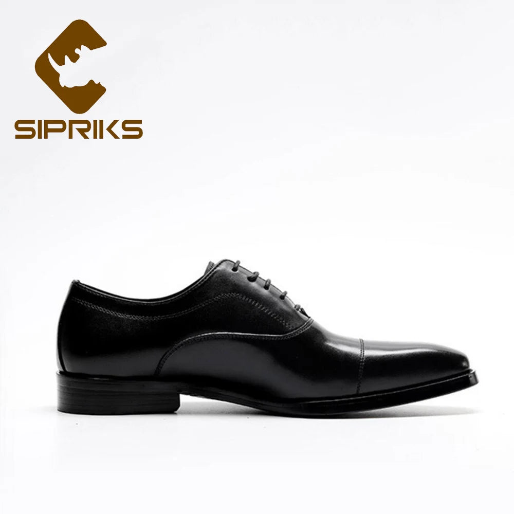 Sipriks Luxury Boy Wedding Shoes Men‘s Dress Leather Church Shoes Wine Red Burgundy Oxfords Social Gents Suit Casual Business