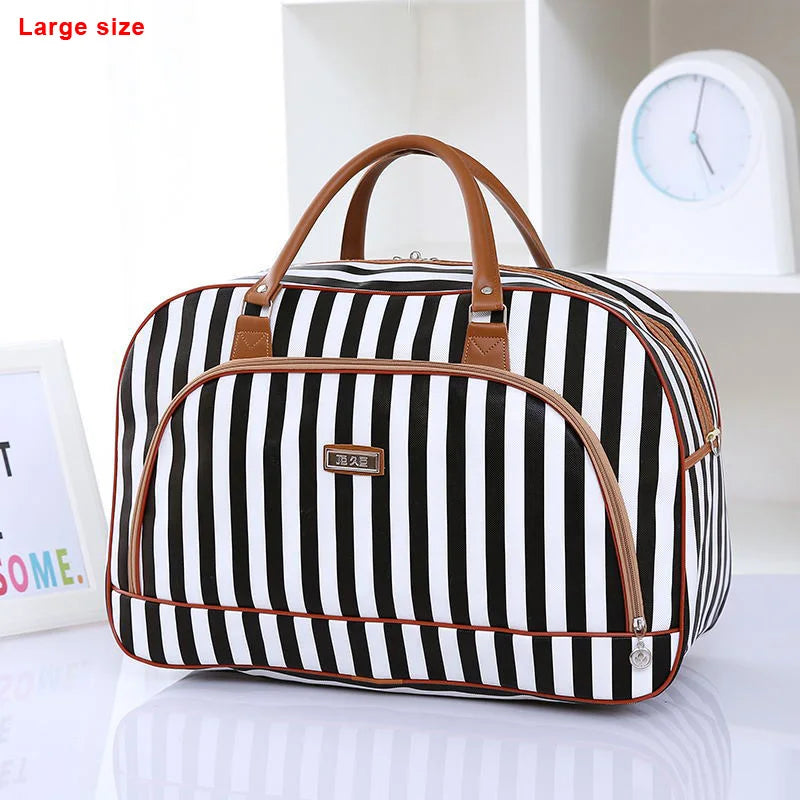 Women Travel Bags 2024 Fashion Pu Leather Large Capacity Waterproof Print Luggage Duffle Bag Casual Travel Bags PT1083