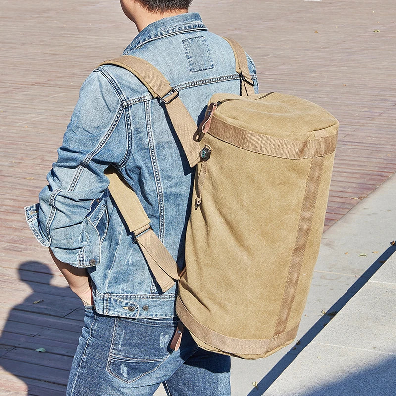 DIDABEAR Canvas Travel Bag Men Handbags Male Designer Large Capacity Leisure Shoulder Bags Man Multifunction Mountaineering Bag