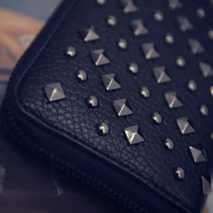 Luxury Rivet Wallet for Women, Female Purses, Designer Brand, Wallets for Women, 2024