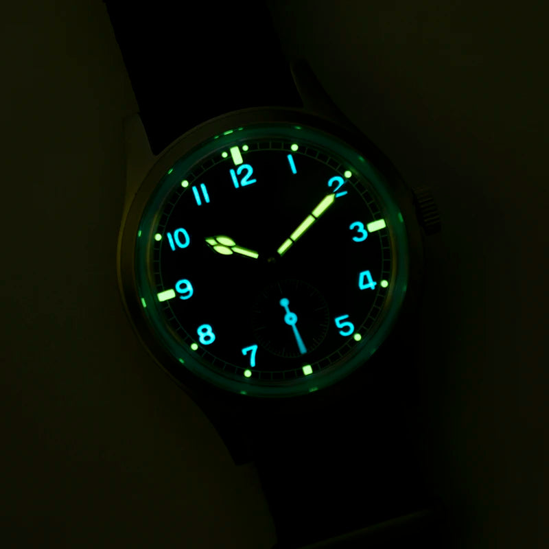 Baltany Retro Automatic Watch Men S2025 Fabric Strap St1701 Classic Subsecond Hand Luminous 36mm Mechanical Vintage Watch