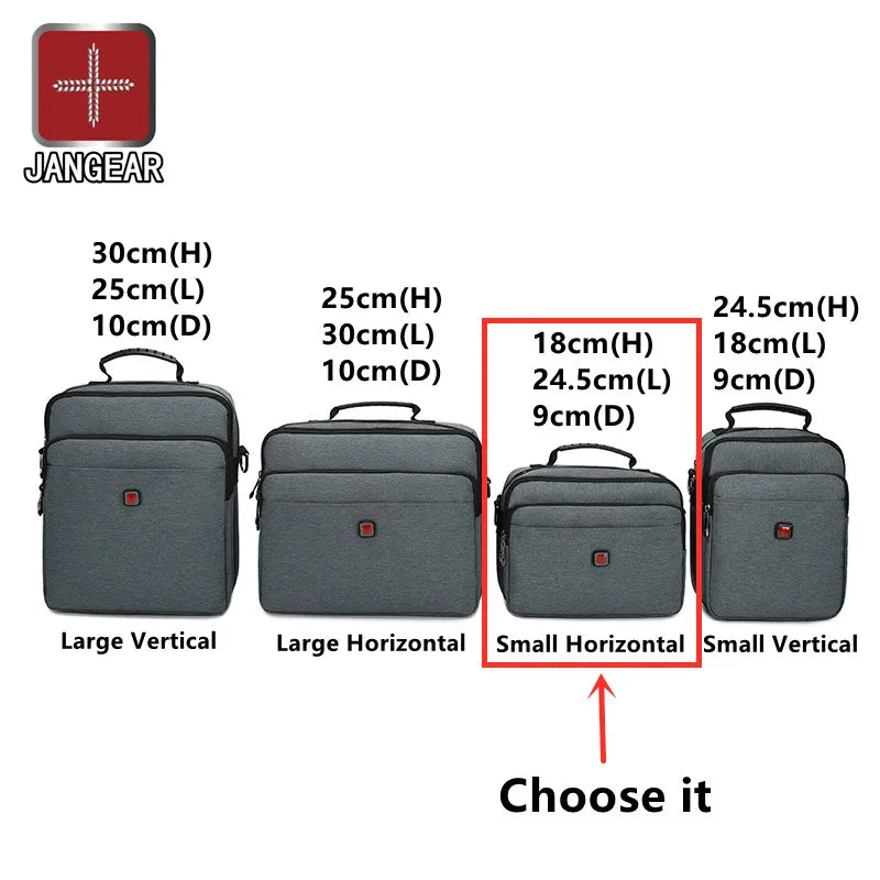 JANGEAR Men Lightweight Nylon Bags Casual Shoulder Bag Travel Tote Waterproof Shoulder Bags Mens Business Horizontal Handbag