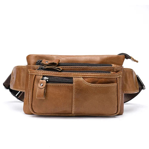 WESTAL Men's Waist Bags Genuine Leather Men's Belt Bag Fanny Pack Male Waist Pack Money Belt Hip Bag Man Belts Pouch Bags 8953