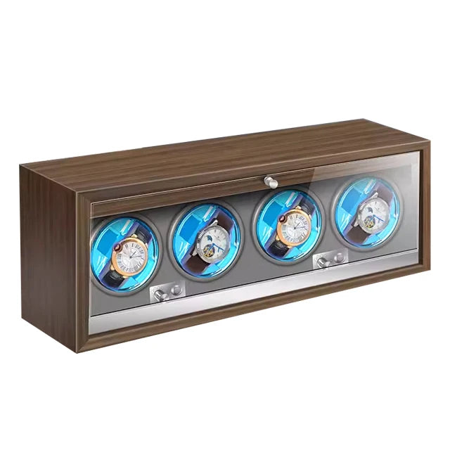 Brand Luxury Wood Watch Winder High-End 1 3 2 4 6 Slot Automatic Watches Box with Mabuchi Moto Watch Cabinet Clock Storage Box