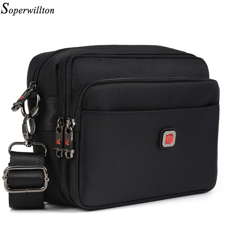Soperwillton Men's Bag Male Shoulder Bag Oxford Messenger Horizontal Bag Crossbody Man Famous Brand Design Bolsa Masculina #1053