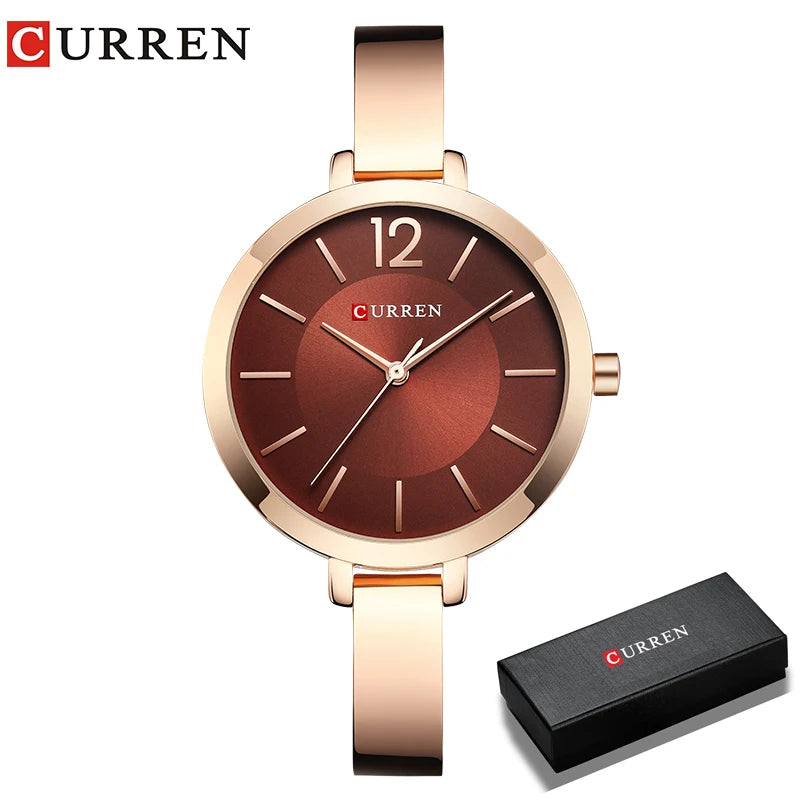 CURREN Watch For Women 9012 Top Brand Luxury Quartz Clock Casual Fashion Ladies Wristwatch Lady Clock Relogio Feminino
