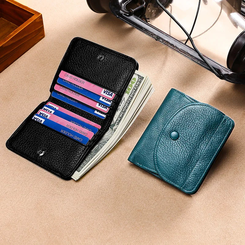 Unisex Genuine Leather Wallet Mini Coin Purse Brand Designer Women And Men Leather Wallet Small Coin Pocket Money Change Bag