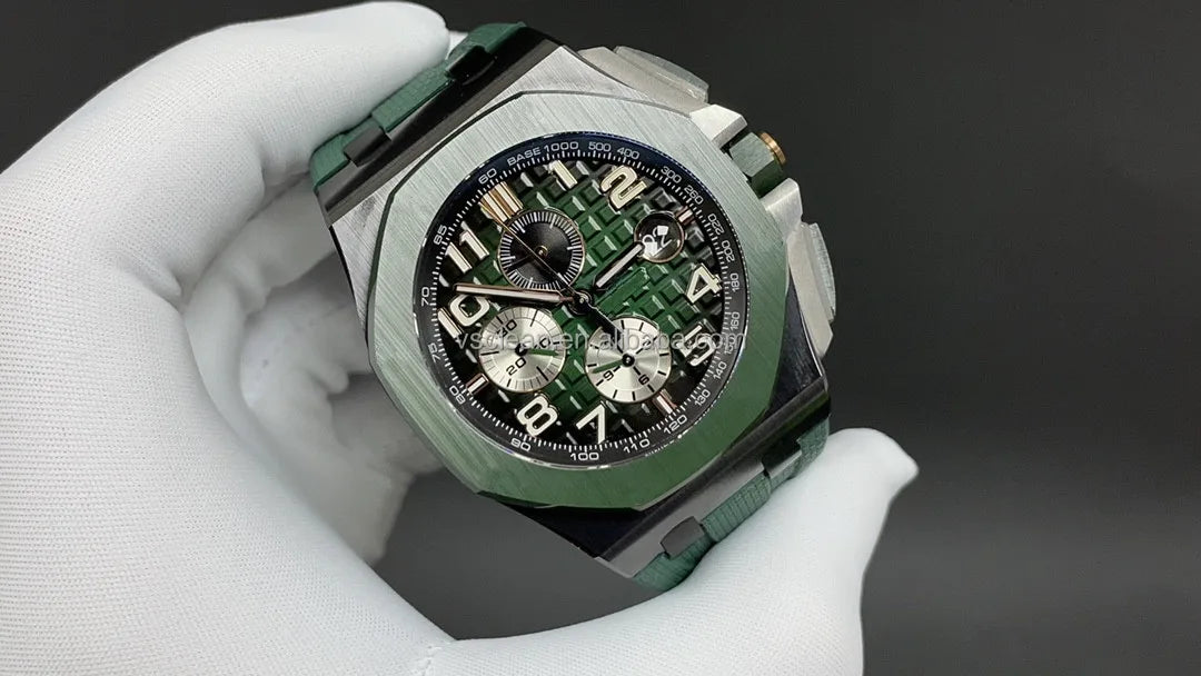 HB Factory New Luxury Men's Women's Watches 26400 Oakk Chronograph Automatic Mechanical Movement 44MM White Dial Ceramic Bezel