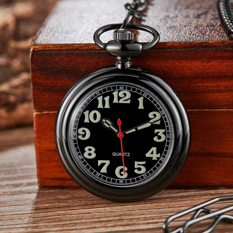 Retro Vintage Copper Pocket Watch Necklace Chain Pendant Antique Steampunk Mens Quartz Pocket Watches New