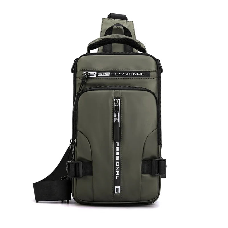 YoReAi New Multifunction Crossbody Bag for Men Anti-theft Shoulder Messenger Bags Male Waterproof Charging USB Bag Casual Tote