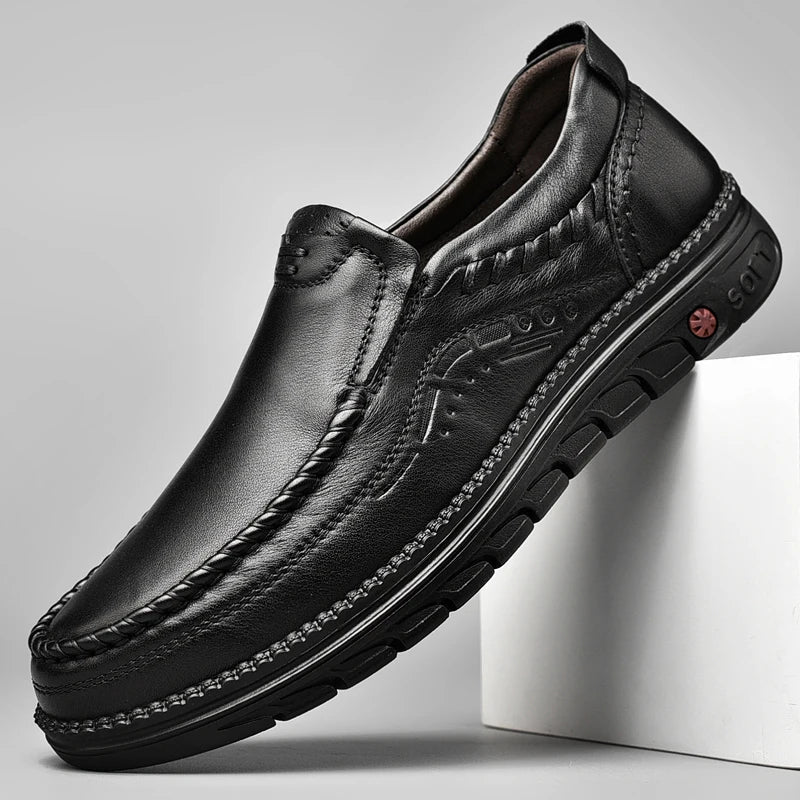 High Quality Loafer Casual Mens Comfortable Flats Genuine Leather Luxury Loafers Men Casual Shoes Designer Original Adulto Shoes