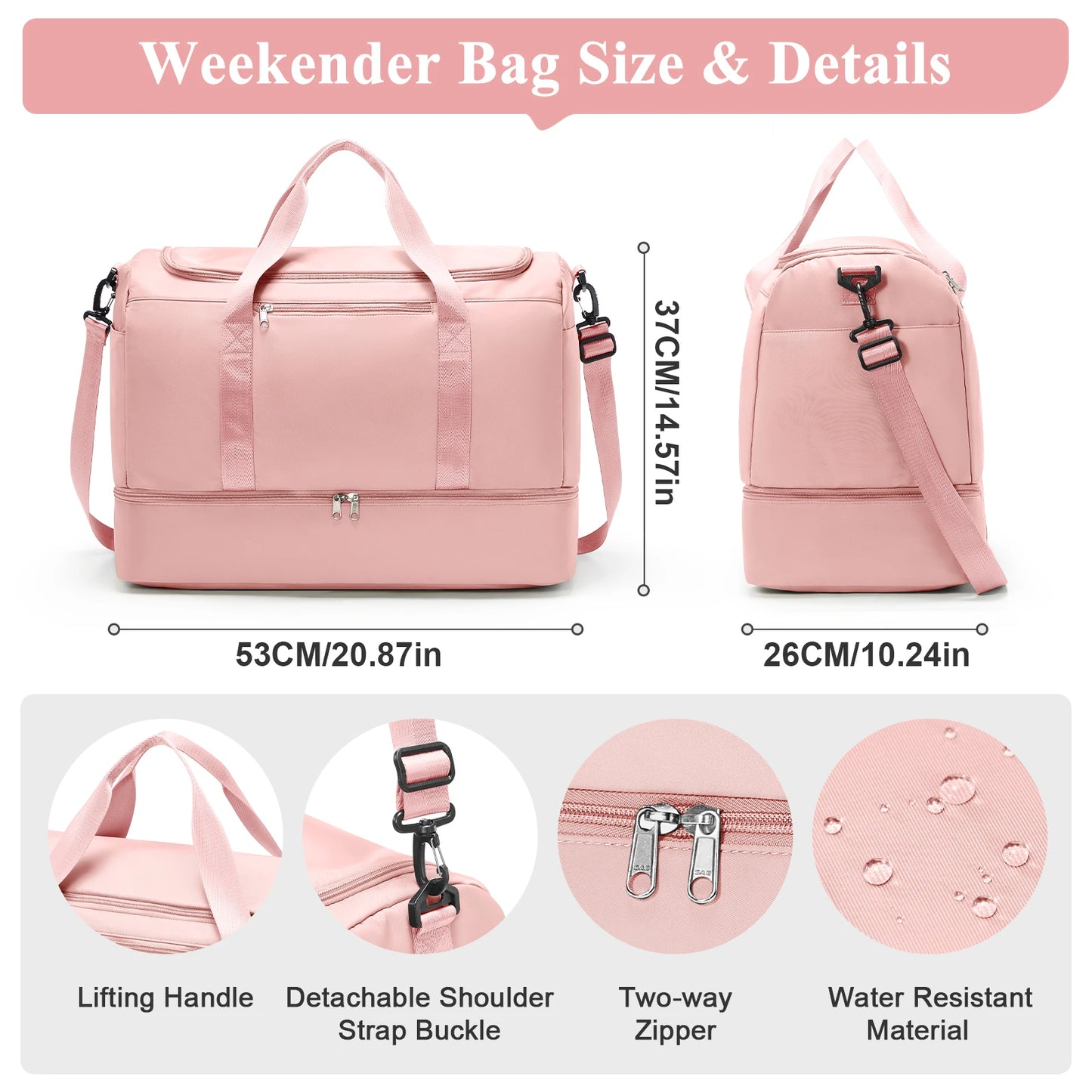 Women's Travel Bags for Luggage Handbag Large Capacity Tote Bag Airport Carry-On, Business Trip, Sports Bags,Hospital Holdalls 