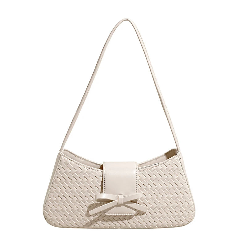 Women handbags. Retro bag women's large capacity 2025 new summer Joker leisure niche design weaving one-shoulder underarm bag