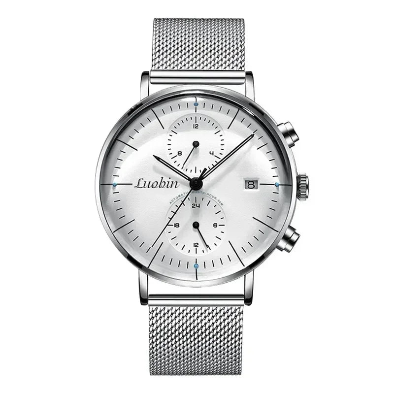 42mm Classic Fashion Quartz Watch Chronograph Calendar Luminous Waterproof Stainless Steel Mens Quartz Watch Luxury Watch Custom