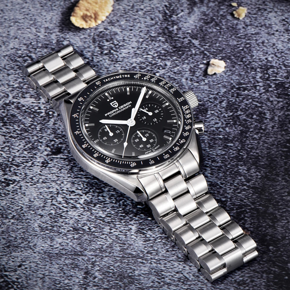 PAGANI DESIGN Moon Mens Watch Chronometer Sapphire Mirror Sports Quartz Watch For Men Waterproof Luminous Relogio Masculino 2025