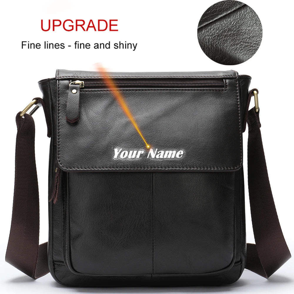MVA Men's Genuine Leather Bag Crossbody Bags for Men Messenger Bag Men Leather Men's Shoulder Bags Male man Handbags 819