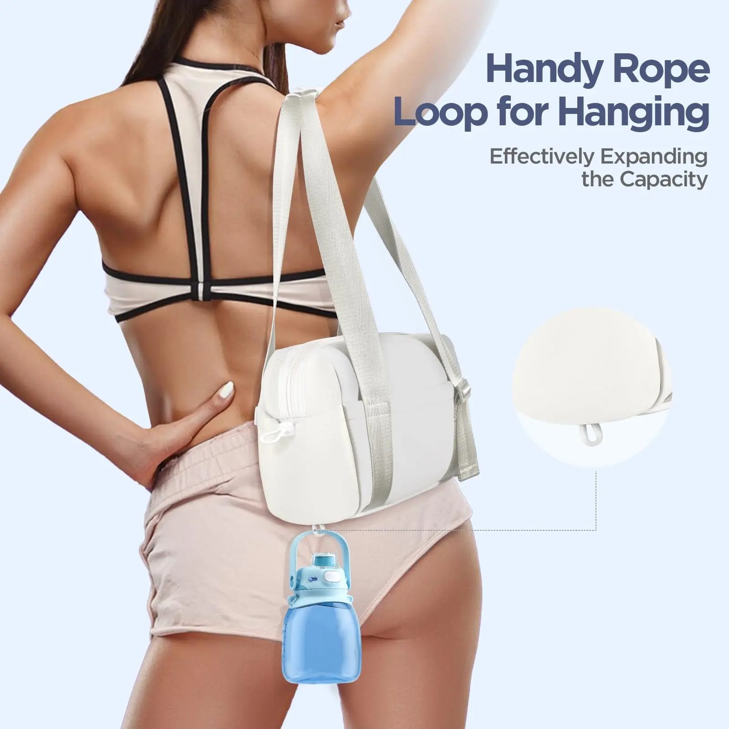 Mini Gym Bag For Women Girl Small Gym Tote Bag With Wet Compartment Waterproof Travel Duffle Bag Cute Sport Bag Adjustable Strap