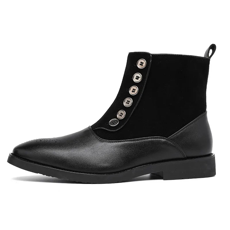 Original Suede Chelsea Boots Men Breathable Designer Zip Ankle Boot Man Comfy Pointed Mens Brogue Shoes Size 46 botas masculino