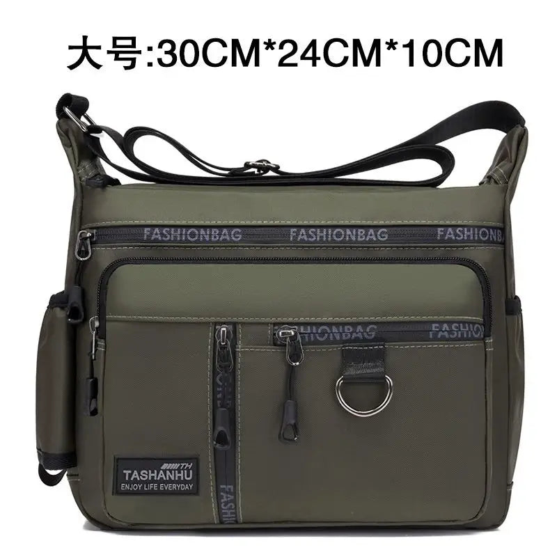 2025 New Men Bag Large-capacity Leisure Messenger Bag Waterproof Shoulder Bag Business Travel Bag Men