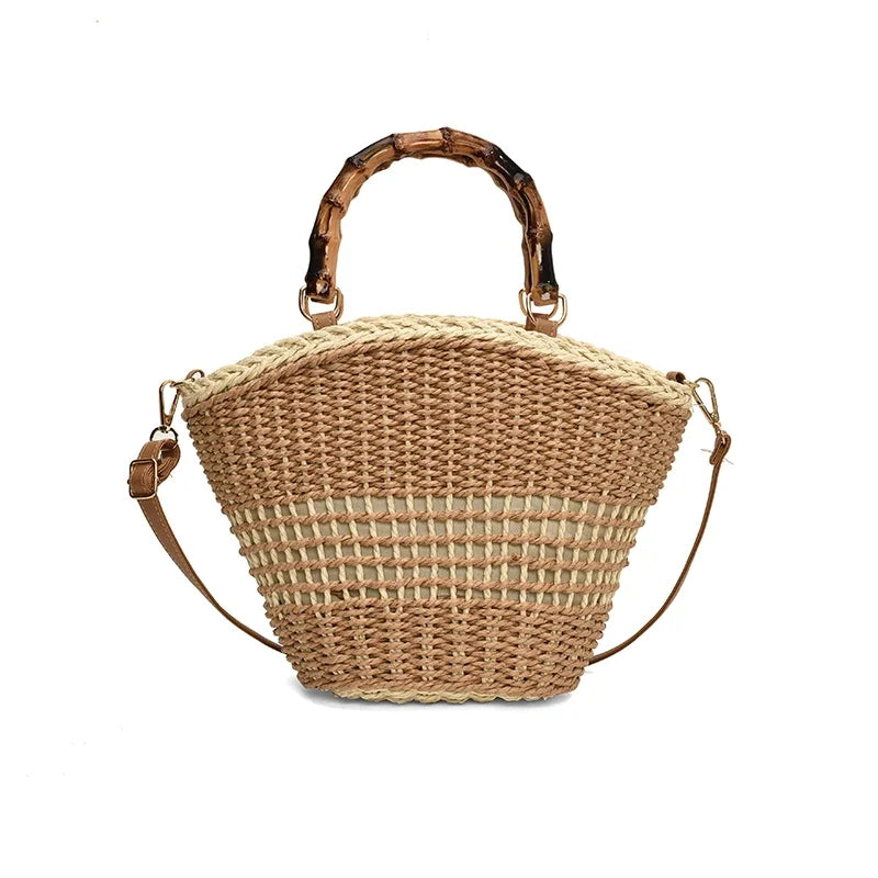 Summer Women's Shoulder Bag Hollow out Handbag Hand woven Straw Bags Bohemian Casual Ladies Beach Bag Fashion Lady Crossbody Bag