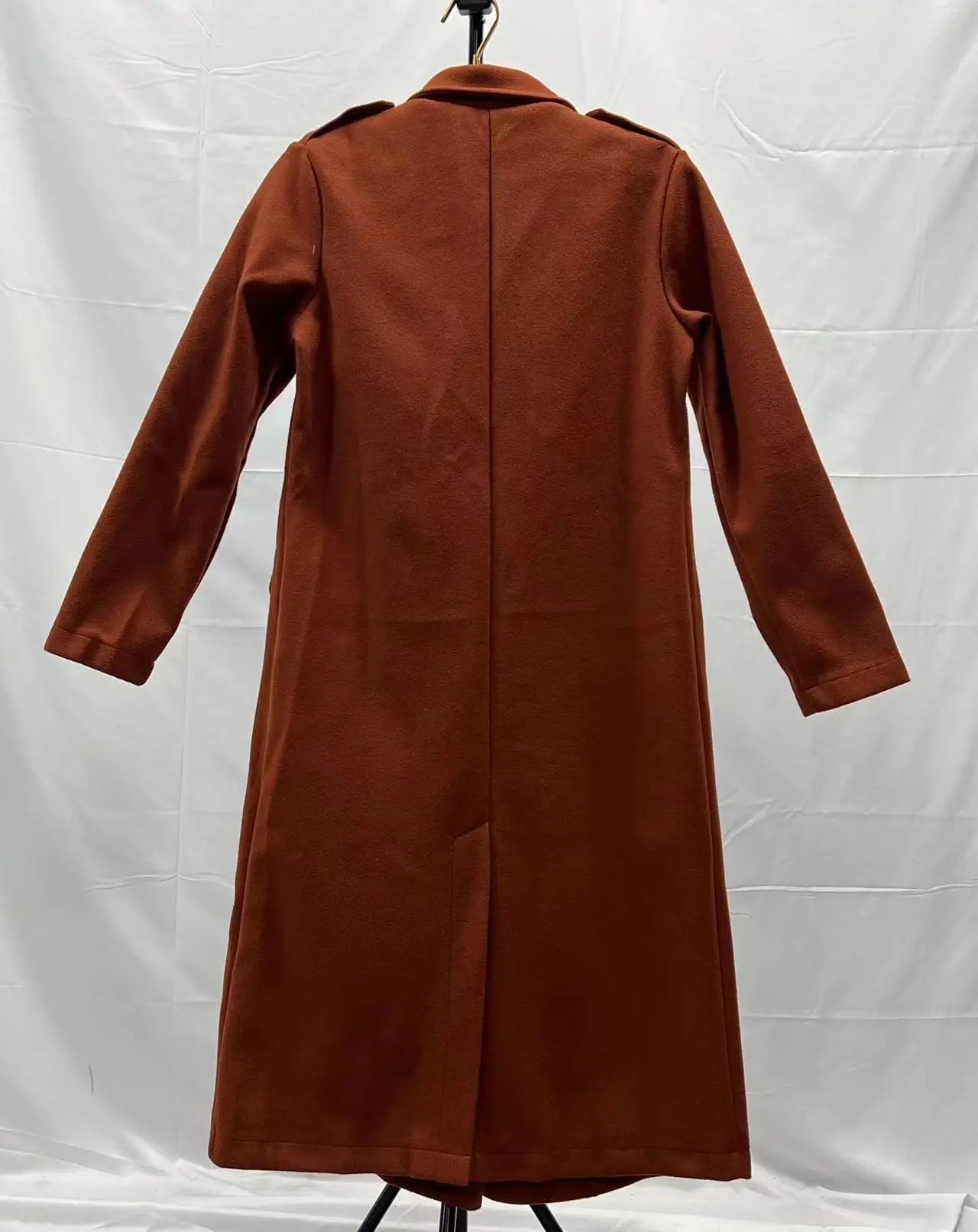 Suit woolen coat senior sense 2024 autumn and winter new double-breasted shoulder slimming Korean version of woolen coat