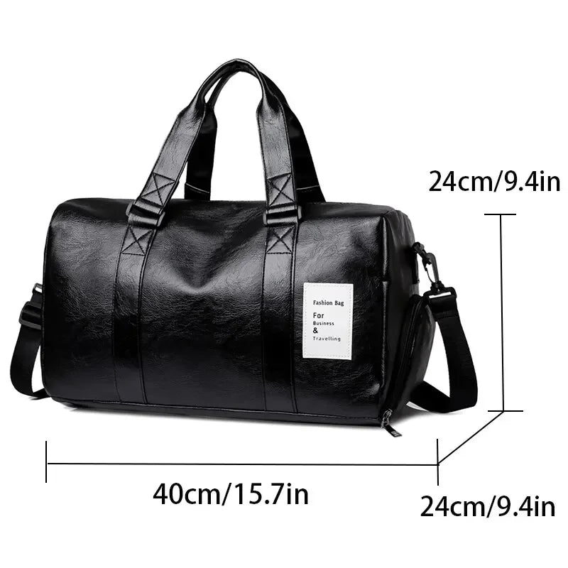 Waterproof Short Travel Handbag Training Fitness Bag Solid Color Dry And Large-capacity Wet Separation Pocket Handbag
